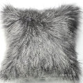 2017 Wholesale Soft Tibetan Mongolian Lamb Fur Wool Cushion Cover